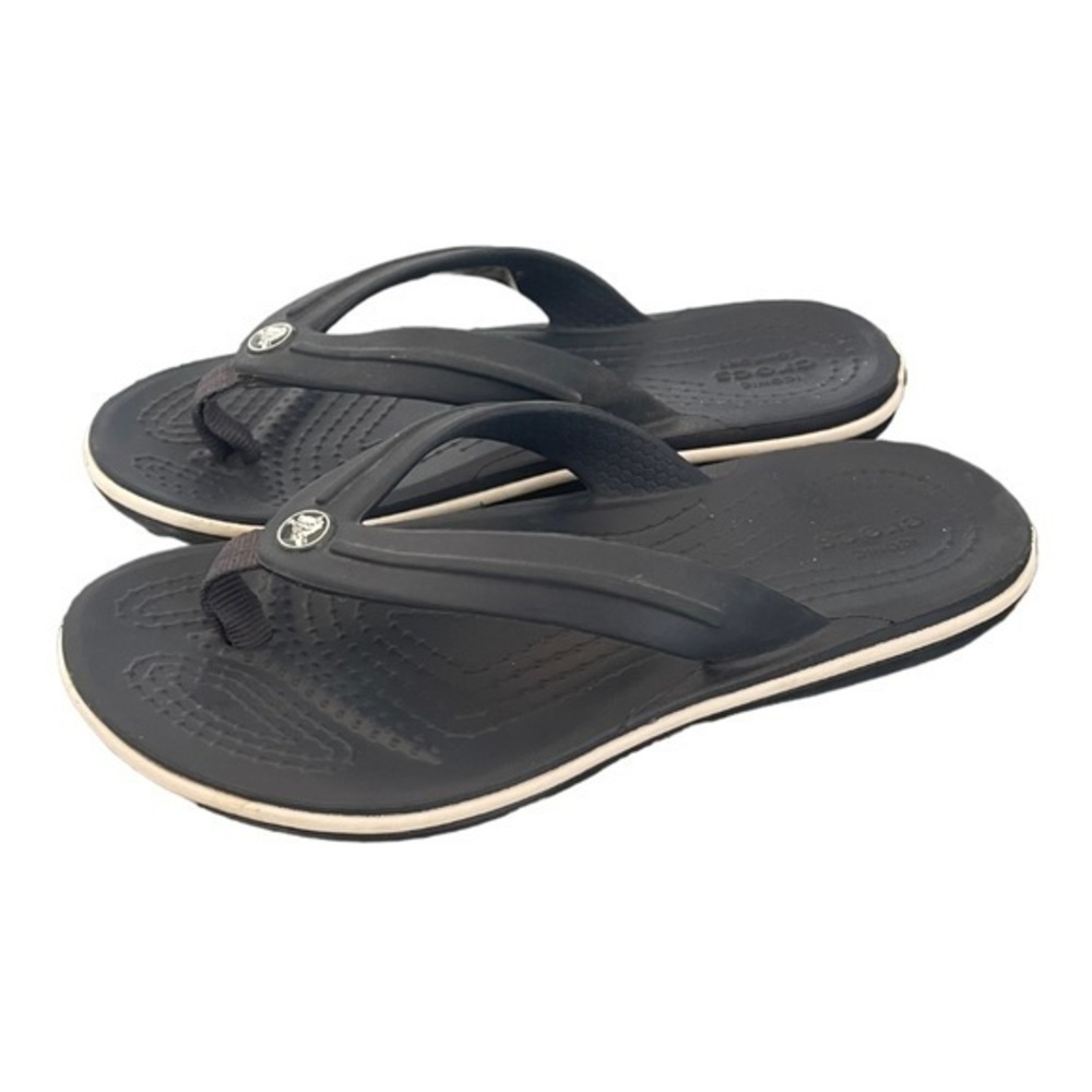 Crocs 10 Toddler Navy Flip Flops Sandals